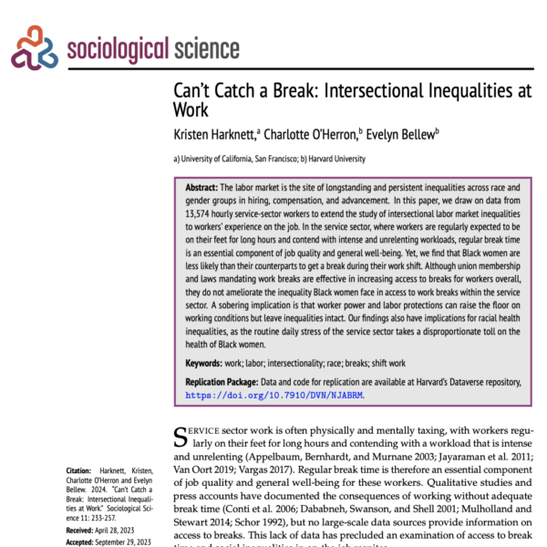 Can’t Catch a Break: Intersectional Inequalities at Work